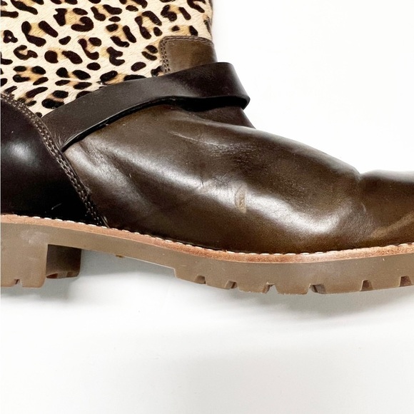 Sperry Top Sider Womens Britt Dark Brown Leopard Pony Hair Boot Size 11M - Picture 6 of 9